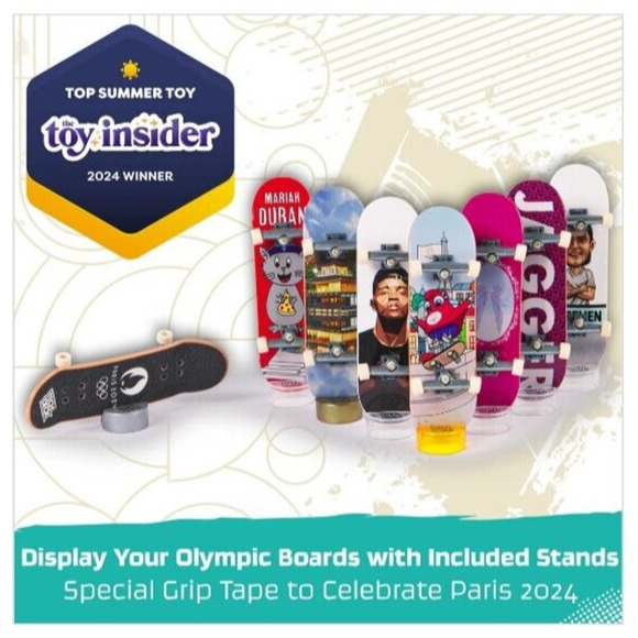 Tech Deck Competition Legends 8-Pk Mini Skateboards Olympic Games Paris 202 - Picture 3 of 9